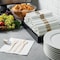 Hoffmaster 7.75in x 7.75in Pre-rolled FashnPoint CaterWrap White Napkins with Earthwise Wood Cutlery, 50PK 120031 - alternate 2